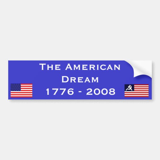 De Amerikaanse droom is dood Bumpersticker (Voorkant)