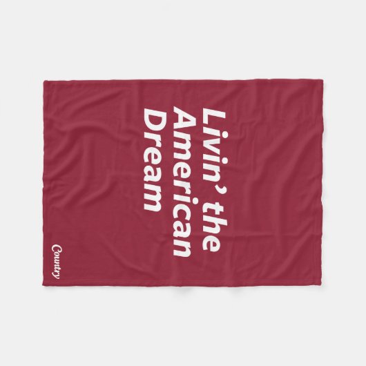 De Amerikaanse droom leven Fleece Deken (Voorkant (Horizontaal))