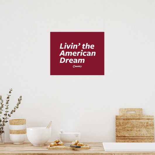 De Amerikaanse droom leven Poster (Keuken)