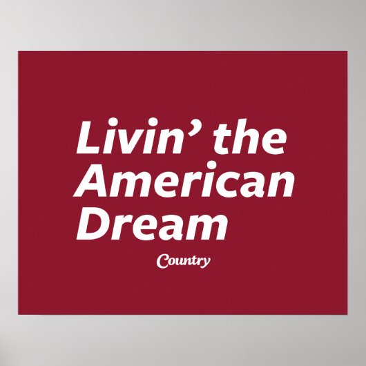 De Amerikaanse droom leven Poster (Voorkant)