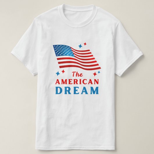 De Amerikaanse droom ontwerp. T-shirt (Design voorkant)