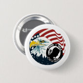 De Amerikaanse Eagle POW-MIA Ronde Button 5,7 Cm (Voorkant /achterkant)