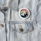 De Amerikaanse Eagle POW-MIA Ronde Button 5,7 Cm (In situ)