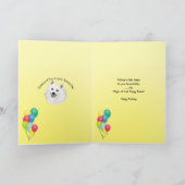 De Amerikaanse Eskimo Gelukkige Verjaardag van de Kaart (Binnen)