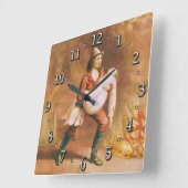 De Amerikaanse Fireman Victoriaans brandweerstijl Vierkante Klok (Hoek)