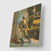 De Amerikaanse Fireman Victoriaans brandweerstijl Vierkante Klok (Hoek)