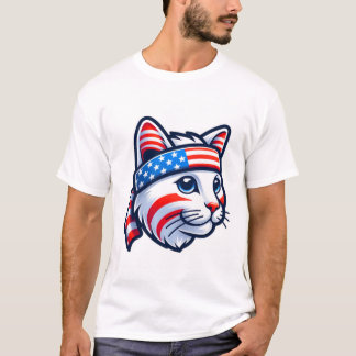 De Amerikaanse geest in Feline-vorm T-shirt
