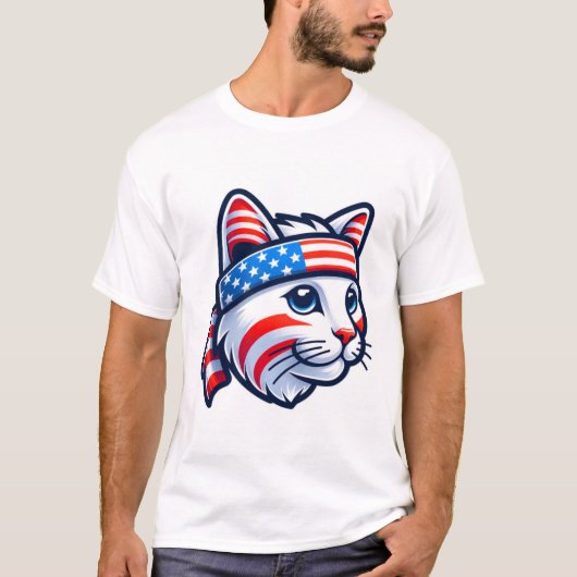 De Amerikaanse geest in Feline-vorm T-shirt (Voorkant)
