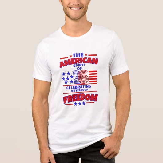 DE AMERIKAANSE GEEST VAN 26: 250 JAAR VRIJHEID Tri-Blend SHIRT (Voorkant)