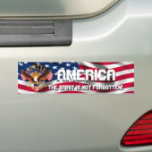 De Amerikaanse geest wordt niet vergeten. Zie noti Bumpersticker (Op auto)