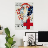 De Amerikaanse geest ~  zuster. Poster (Thuiskantoor)