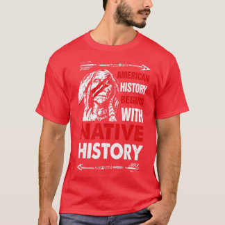 De Amerikaanse geschiedenis begint met de inheemse T-shirt