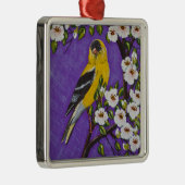 De Amerikaanse Goldfinch Metalen Ornament (Rechts)