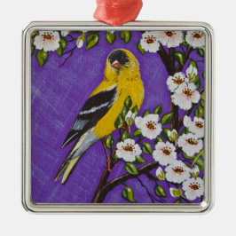 De Amerikaanse Goldfinch Metalen Ornament