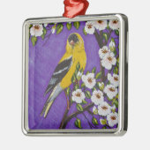 De Amerikaanse Goldfinch Metalen Ornament (Links)