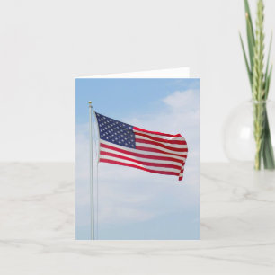 De Amerikaanse Groet van de Vlag of Notecard #2 Kaart