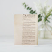 De Amerikaanse grondwet, 1787 Briefkaart (Staand voorkant)