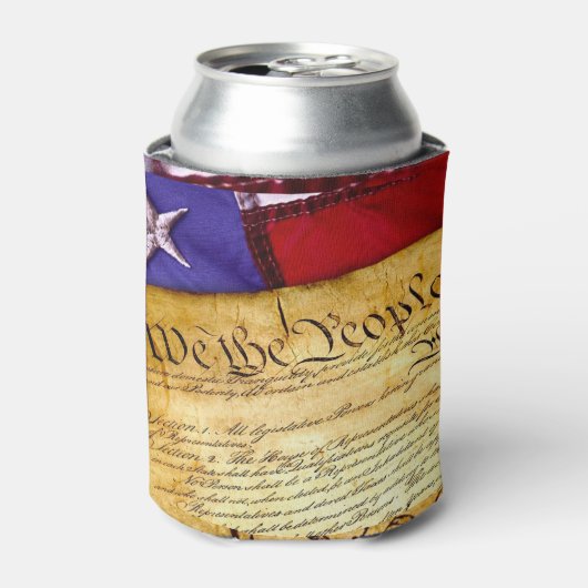 De Amerikaanse grondwet Blikjeskoeler (Blikje Voorkant)