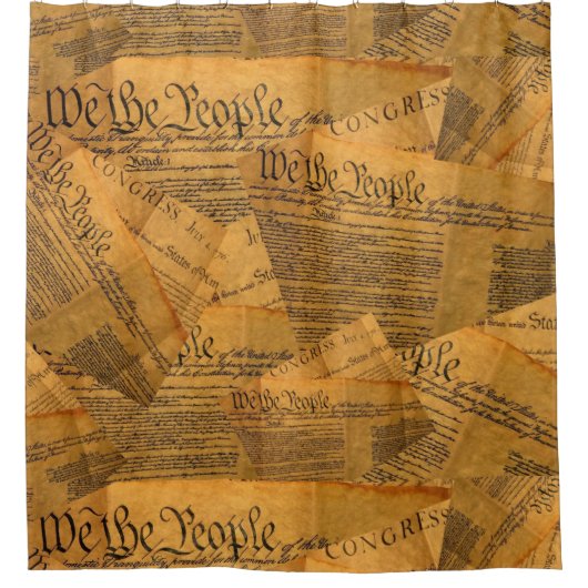 De Amerikaanse grondwet Douchegordijn (Voorkant)