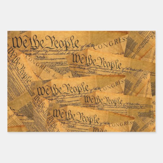 De Amerikaanse grondwet Inpakpapier Vel (Voorkant 3)