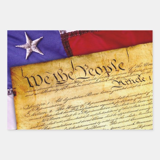 De Amerikaanse grondwet Inpakpapier Vel (Voorkant)