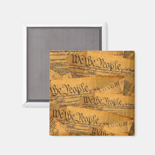 De Amerikaanse grondwet Magneet (Voorkant / Achterkant)