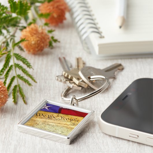 De Amerikaanse grondwet Sleutelhanger (Zijkant)
