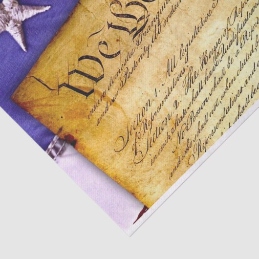 De Amerikaanse grondwet Tissuepapier (Detail)