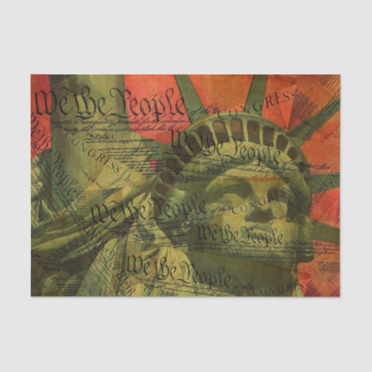 De Amerikaanse grondwet Tissuepapier (Voorkant)