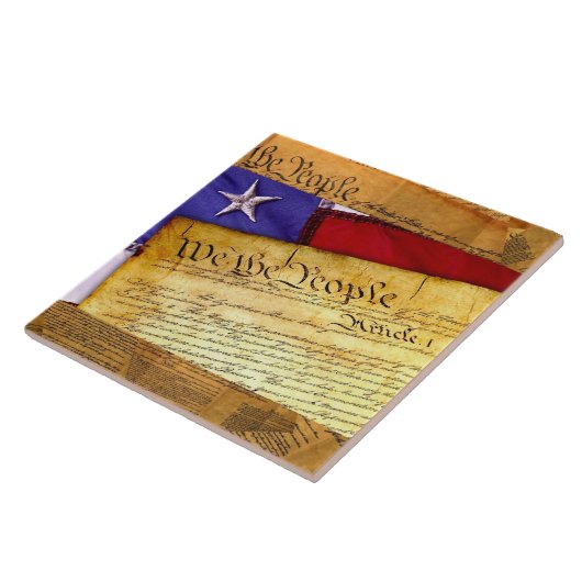De Amerikaanse grondwet van de mens Tegeltje (Zijkant)