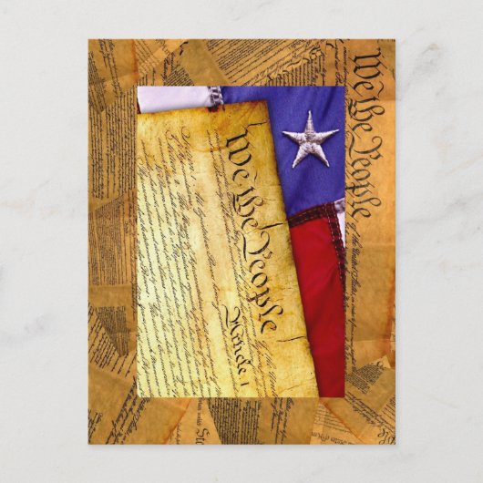 De Amerikaanse grondwet van het volk Briefkaart (Voorkant)