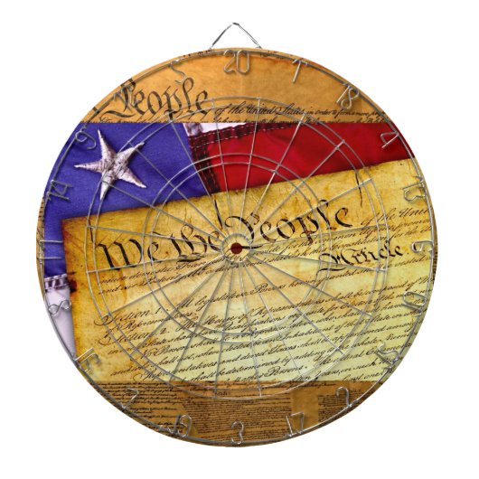 De Amerikaanse grondwet van het volk Dartbord (Voorkant)