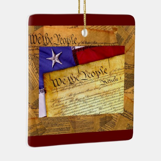 De Amerikaanse grondwet van het volk Keramisch Ornament (Rechts)