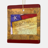 De Amerikaanse grondwet van het volk Keramisch Ornament (Links)