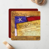 De Amerikaanse grondwet van het volk Notitiekaartje (Voorkant / Achterkant in situ)