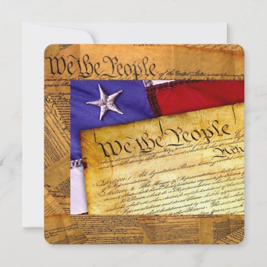 De Amerikaanse grondwet van het volk Notitiekaartje (Voorkant)