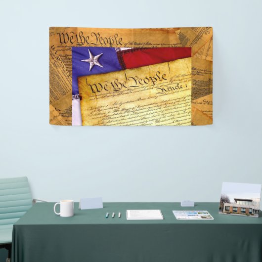 De Amerikaanse grondwet van het volk Spandoek (Beurs)