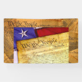 De Amerikaanse grondwet van het volk Spandoek (Horizontaal)