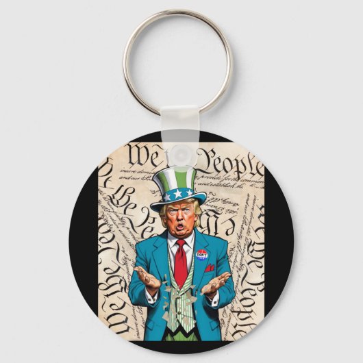 De Amerikaanse grondwet van Trump moet worden herz Sleutelhanger (Voorkant)