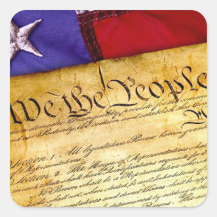 De Amerikaanse grondwet Vierkante Sticker