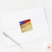 De Amerikaanse grondwet Vierkante Sticker (Envelop)