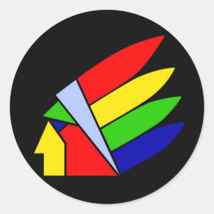 De Amerikaanse indiaan Ronde Sticker