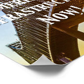 De Amerikaanse infrastructuur nu opnieuw opbouwen! Poster (Hoek)