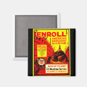 De Amerikaanse koopvaardij - Enroll Today! Magneet (Voorkant / Achterkant)