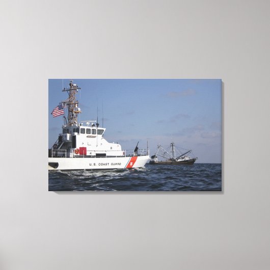 De Amerikaanse kustwacht Cutter Marlin patrouleert Canvas Afdruk (Voorkant)