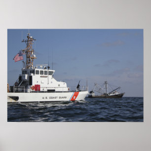 De Amerikaanse kustwacht Cutter Marlin patrouleert Poster