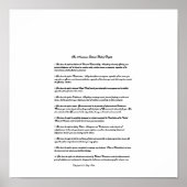 De Amerikaanse liberale wet op de rechten Poster (Voorkant)