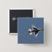 De Amerikaanse luchtmacht Thunderbird Vierkante Button 5,1 Cm (Voorkant /achterkant)
