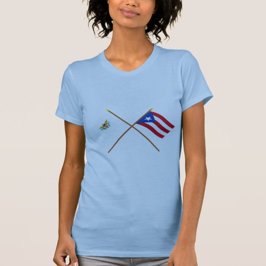 De Amerikaanse Maagdeneilanden en Puerto Rico Flag T-shirt (Voorkant)