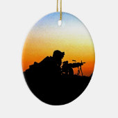 De Amerikaanse marine corps' Hymn Keramisch Ornament (Rechts)